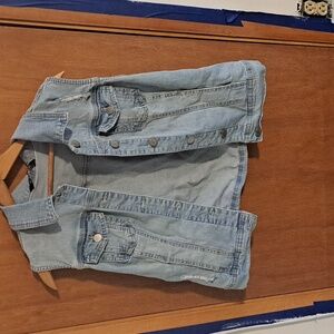 Womens d.jeans light jean jacket vest medium.